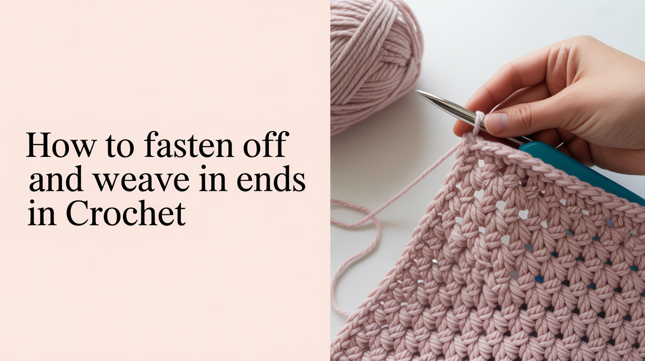 How to Fasten Off and Weave in Ends in Crochet